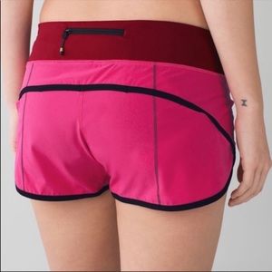 Pink lululemon shorts speed up 2.5